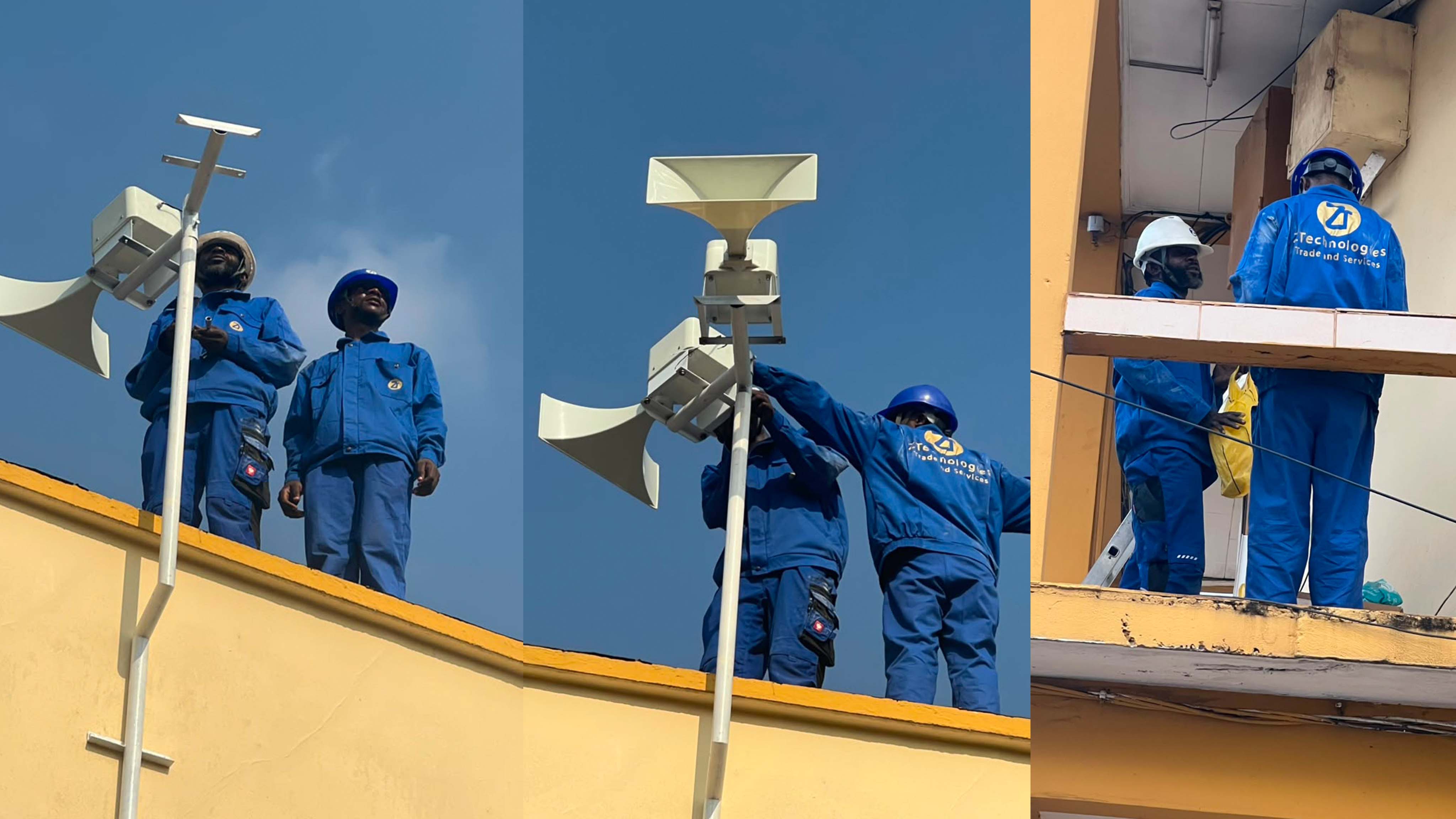 Caméra de vidéosurveillance sur poteau